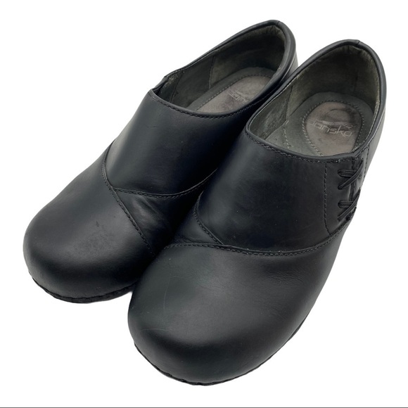 Dansko 'Stacie' Clog Professional Leather Clog Size 38 Black - Picture 1 of 16